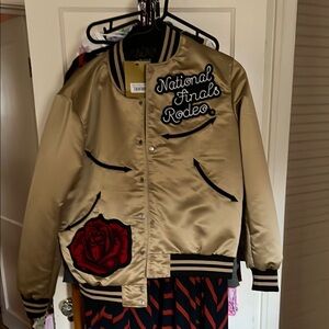 National Finals Rodeo Satin Jacket - Gold